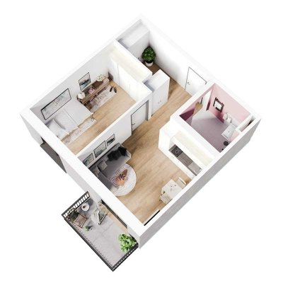 Komfortables  2 Zimmer-Apartment für Senioren im 1.OG, zu vermieten