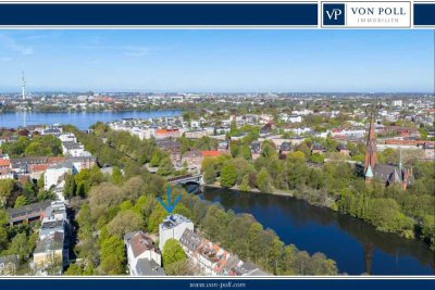 Exklusives Penthouse mit sonniger S/W- Dachterrasse in Uhlenhorst!