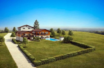Obergeschosswohnung mit vier Balkone und Ausblick auf den Chiemsee !