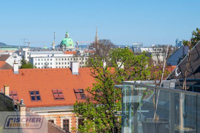 Exklusives Dachterrassen-Penthouse mit Blick auf die Karlskirche