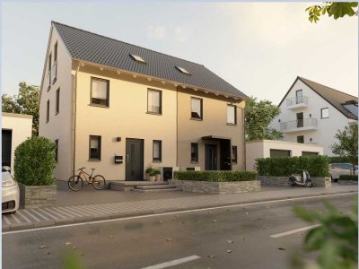 Friedberg: Neubau Doppelhaushälfte KFW 55 in traumhafter Feldrandlage