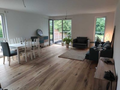 Moderne, helle 4-Zimmer-Wohnung mit 123.5 qm - grüner Ausblick,  Parkett, Smart Home, EBK, 2 Bäder