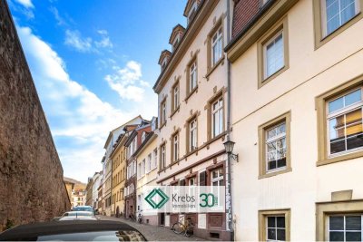 Bestlage der Heidelberger Altstadt: 2-Zimmer-Dachgeschosswohnung mit Kamin, Schlossblick und Neckar