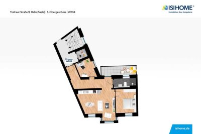 3-Raumwohnung mit großzügigem Balkon – WE04