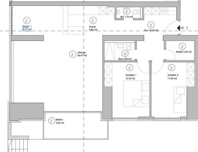 Alter Hochbunker: Wohnen mit Charakter:  3,5-Zimmer-Erdgeschosswohnung in Stuttgart-Ost