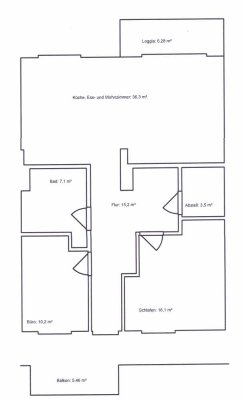 Zweitbezug: exklusive 3-Zimmer-Wohnung mit Einbauküche und Balkon in Trier