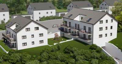 Moderner Neubau: 3-Zimmer Wohnung mit Balkon