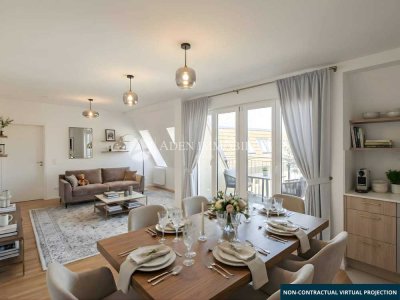 Erstbezug! Schöne 3-Zimmer Dachgeschosswohnung mit Fahrstuhl und viel Tageslicht