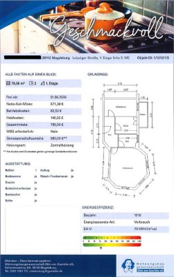 Helle 2-Zimmer Wohnung mit Balkon und Aufzug in Magdeburg