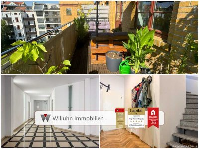 Bezugsfrei! Einzigartige Maisonettewohnung inkl. Tiefgaragenstellplatz und Einbauküche | 2 Balkone