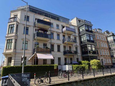 Direkt am Elstermühlgraben - Tolle 4 Zi.-Whg. mit Balkon, Terrasse, kleiner Gartenanteil - vermietet