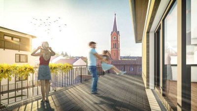 Neuwertige Dreizimmer-Penthousewohnung, große Dachterrasse mit Markise, Einbauküche