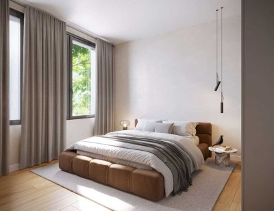 Familienfreundliche 4-Zimmer-Neubauwohnung mit Balkon und großem Gemeinschaftsgarten