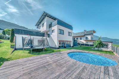 Rarität!! Exklusives Zweifamilienhaus in Bestlage von Mieming mit Panoramablick, Garten &amp; Pool