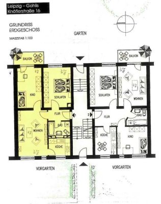 Stilvolle, gepflegte 3-Raum-Hochparterre-Wohnung mit Balkon in Leipzig
