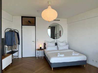 Exklusives, vollmöbliertes Apartment im Hotelturm – Wohnen mit Weitblick über Augsburg