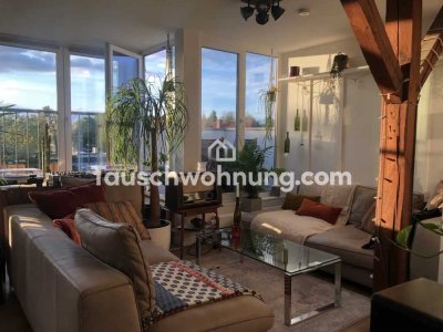 Tauschwohnung: Dachgeschosswohnung mit Weitblick