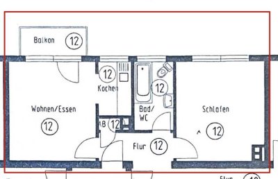Attraktive 2-Raum-Wohnung mit EBK und Balkon in Weil