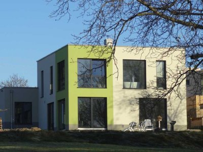 Bauhaus pur – schnörkellosen Stil bevorzugen immer mehr Bauherren / Grd. Markkleeberg im Preis enth.