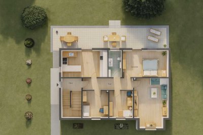 Helle, renovierte 4-Zimmer-Gartenwohnung mit großer Südterrasse im Steinbachtal