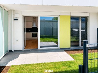 Ruhige Gartenwohnung mit Terrasse, Eigengarten und Garage