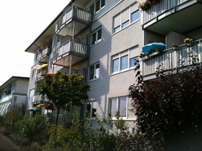Rheingau-Residenz, renovierte 2 1/2-Raum-DG-Wohnung mit Balkon, EBK und Panoramablick