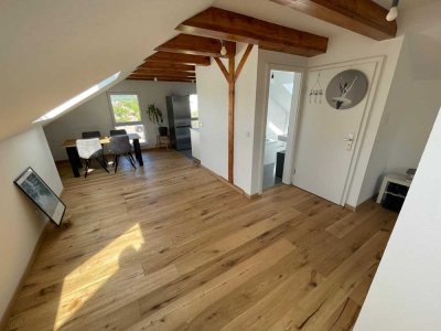 Schöne, sanierte 2 ZKB-DG in KA-Palmbach mit 65 qm, EBK, € 810,- + NK/HZ