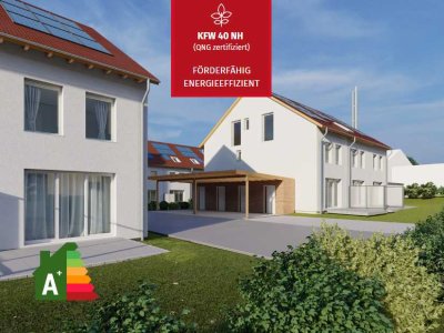 Endhaus: Klimafreundliches Wohngebäude mit KfW–40–NH (QNG zertifiziert) – Nachhaltiges Wohnen