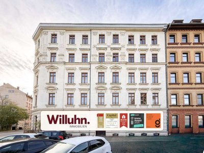 sofort einziehen! Hochwertig renovierte 2-Zimmer Dachgeschosswohnung I Denkmalschutz