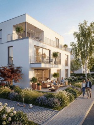 Exklusive Neubau-Eigentumswohnung im EG: Terrasse, Tiefgarage & nachhaltigem Energiekonzept -Zündorf