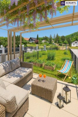 FRÜHJAHRSAKTION!! Ein Platz, der mehr kann als wohnen. Wohnen mit WOW-Effekt! Riesiger Balkon und Terrasse + Privater Dachgarten + Grün wohin das Auge reicht + Luftwärmepumpe!