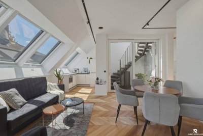 Exklusive 2-Zimmer-Dachterrassenwohnung auf historischem Altbau nahe Schönbrunn