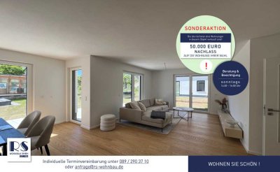 MUSTERWOHNUNG: Neubau-3 Zimmer-EG-Wohnung mit hohem Wohnkomfort, großem Garten und Sonnenterrasse