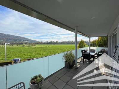 Teilmöblierte südostseitige 3 Zimmerwohnung mit XL-Balkon beim Pleschinger See!