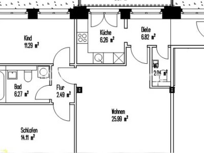 Tauschwohnung: 3-Raum-Wohnung mit hohen Decken und Balkon