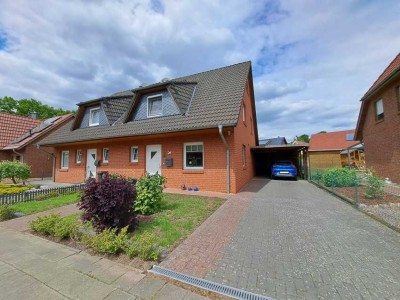 Moderne Doppelhaushälfte mit Carport + Garten in Langendamm - Niedrigenergiehaus -