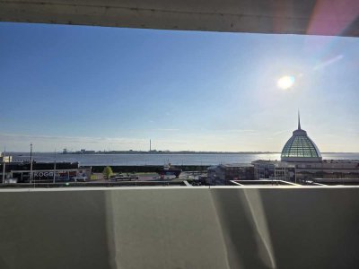 Sonnige 1,5 ZKB, 52m² mit einem großen Balkon mit Weserblick im Zentrum von Bremerhaven