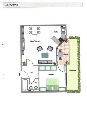 Renovierte 2 Zimmer-Wohnung mit neuer EBK, Terrasse und TG-Stellplatz
