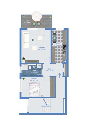 Charmante 2-Zimmer-Wohnung mit vielfältigen Gestaltungsmöglichkeiten in zentraler Lage von Bühl