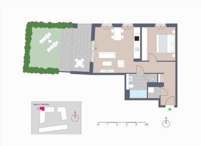 Neubau: Luxuriöse 2-Zimmer Wohnung mit privatem Garten in Köln Ehrenfeld