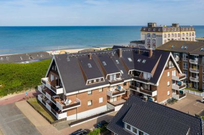 Gut geschittene 2-Zimmer-Wohnung mit geschütztem Südbalkon in 1. Strandreihe