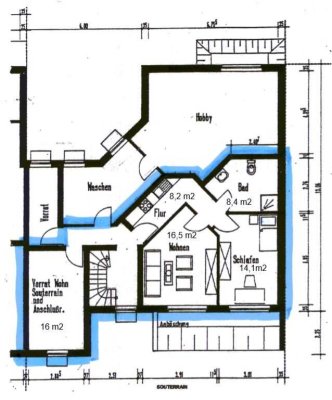 WG geeignete gepflegte 2-Zimmer-Souterrain Wohnung mit Einbauküche