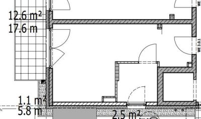 Helle moderne 1 Zimmerwohnung mit Balkon