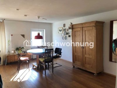 Tauschwohnung: Schöne große Maisonette-Wohnung mit Balkon in Bockenheim