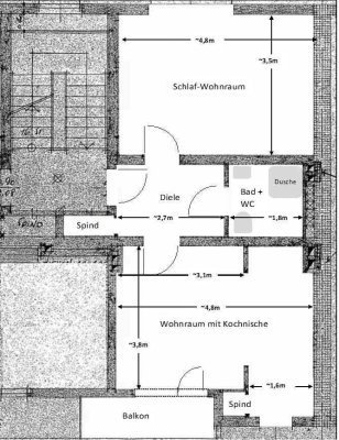 Gepflegte 2-Zimmer Wohnung im 2. OG in Düren