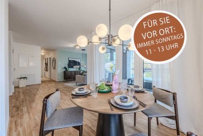 Wohnen als tägliches Vergnügen - Modernes Penthouse mit großer Dachterrasse mit Rheinblick