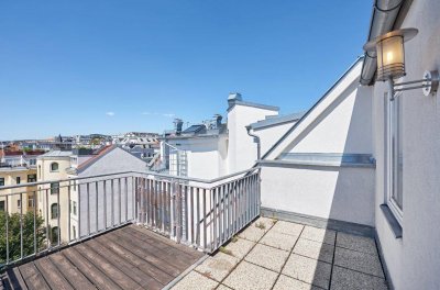 Wunderbare Dachgeschoss Maisonette mit sonniger Terrasse, 
Nähe U3 Hütteldorfer Straße!