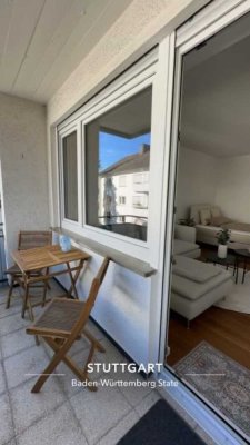 Geschmackvolle 1-Zimmer-Wohnung mit gehobener Innenausstattung mit Balkon und EBK in Stuttgart