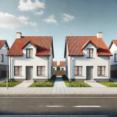 Exklusives Projekt: 4 Moderne Doppelhaushälften & alleinstehende Villa mit Garten in Top-Lage