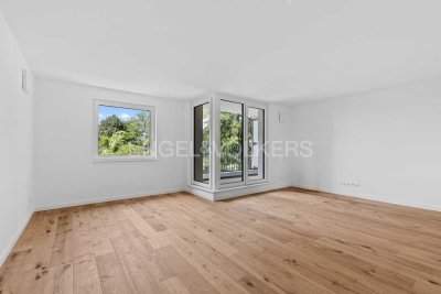 Bezugsfertige 2-Zimmer-Neubauwohnung im 1.OG mit Südwest-Loggia im KfW-40-Standard mit Stellplatz